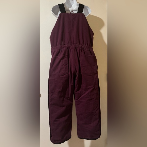 Women's Burgundy Overalls - Picture 3 of 4